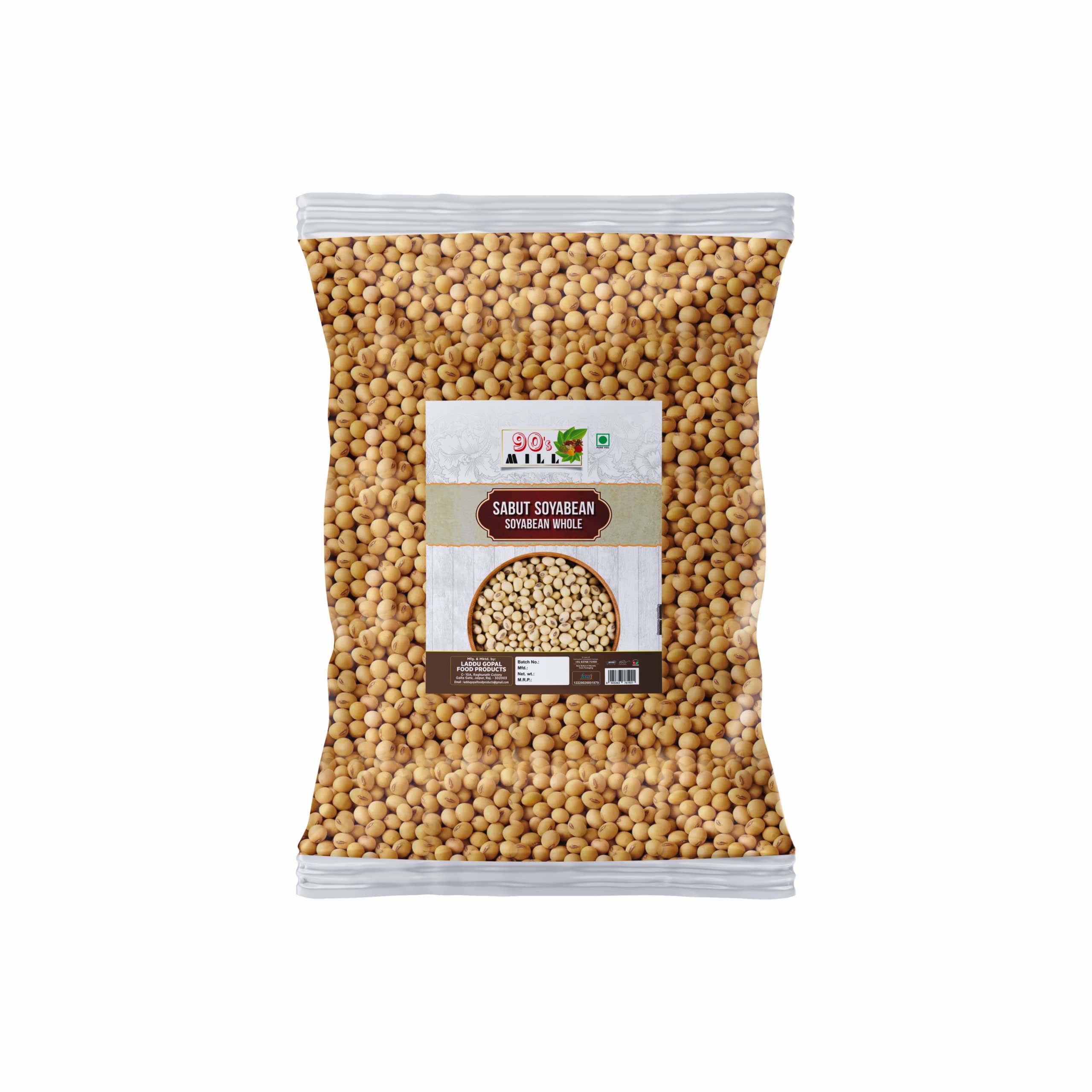 Sabut Soyabean/Soja Bean/Whole Soya Bean Dana/Miracle Bean/Glycin Max/Soya/Soy Seed-980g(980g*1Pkt)