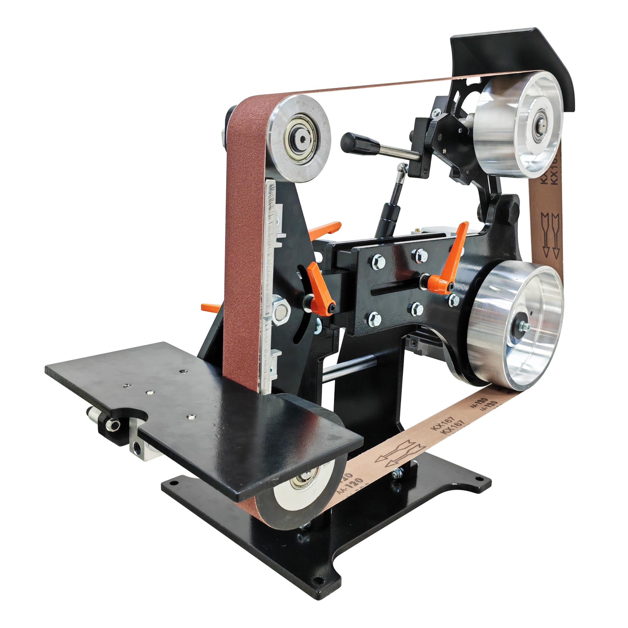 HQHAOTWU Belt Grinder with 2 Grinding Wheels 71x2inch Belt Sander for Knife Polishing&Making, Three Grinding Methods Knife Sharpener with VFD 220V