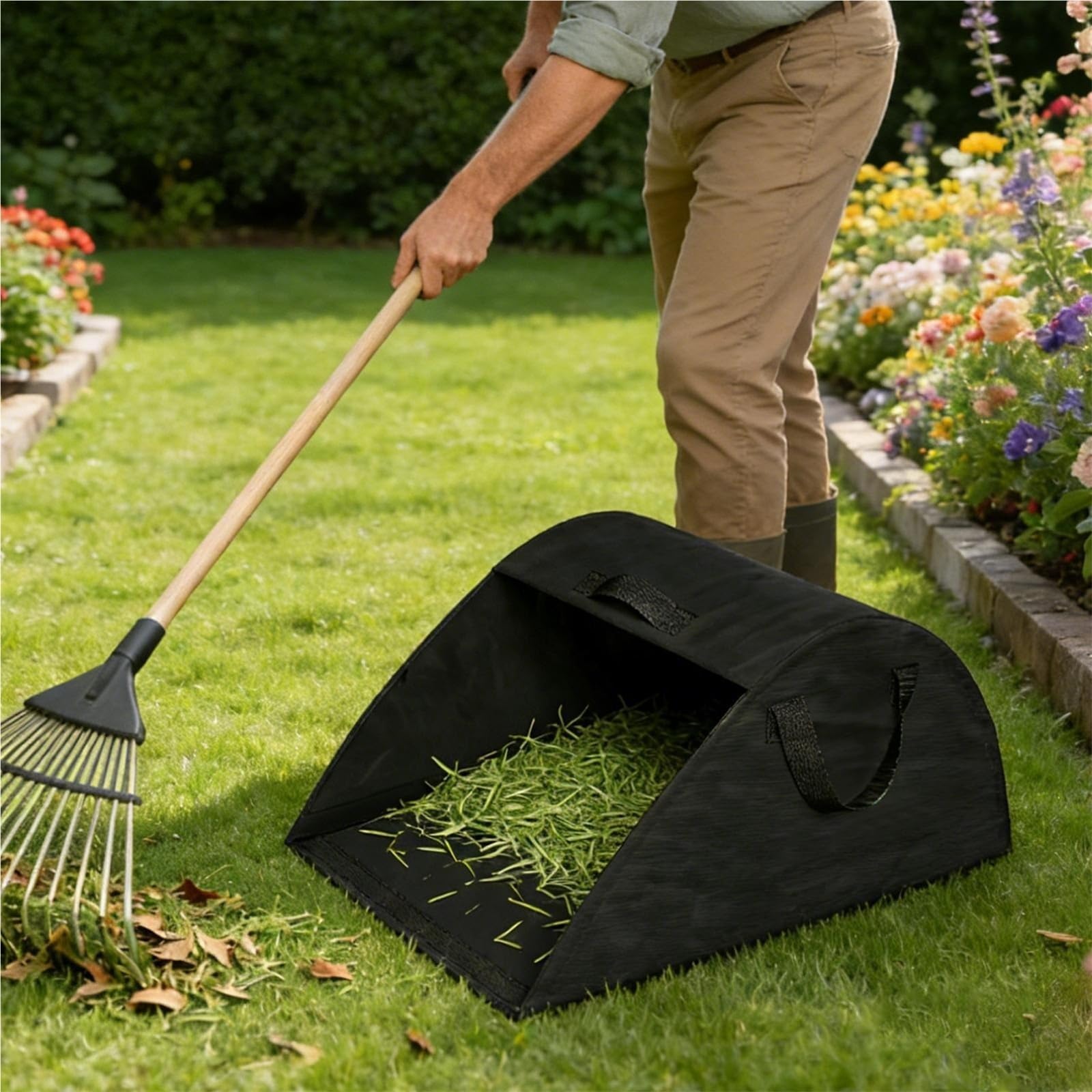 Bolsa para Residuos de Jardín Bolsas recolectoras de hojas reutilizables, grandes y resistentes
