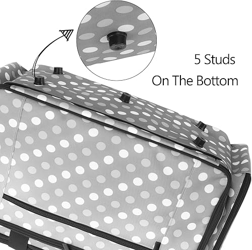 Miniatura 41 de Luxja - Bolsa para máquina de coser portátil, compatible con la mayoría de las máquinas Singer Morado,Negro,Azul,Puntos grises,Puntos