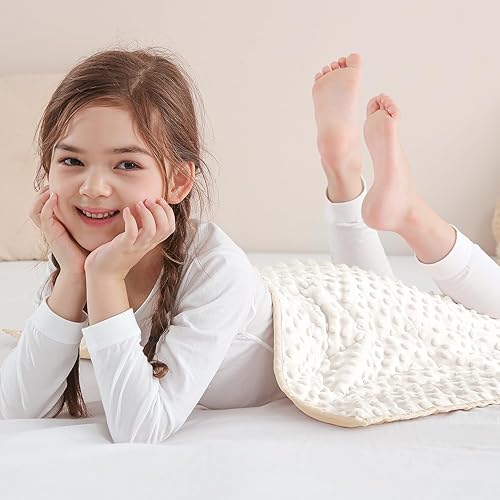 Miniatura 9 de Sivio Manta con peso, manta pesada, suave y acogedora, manta pesada de enfriamiento, calma y siesta, escuela y hogar, 3 libras, 36 x 48 pulgadas,