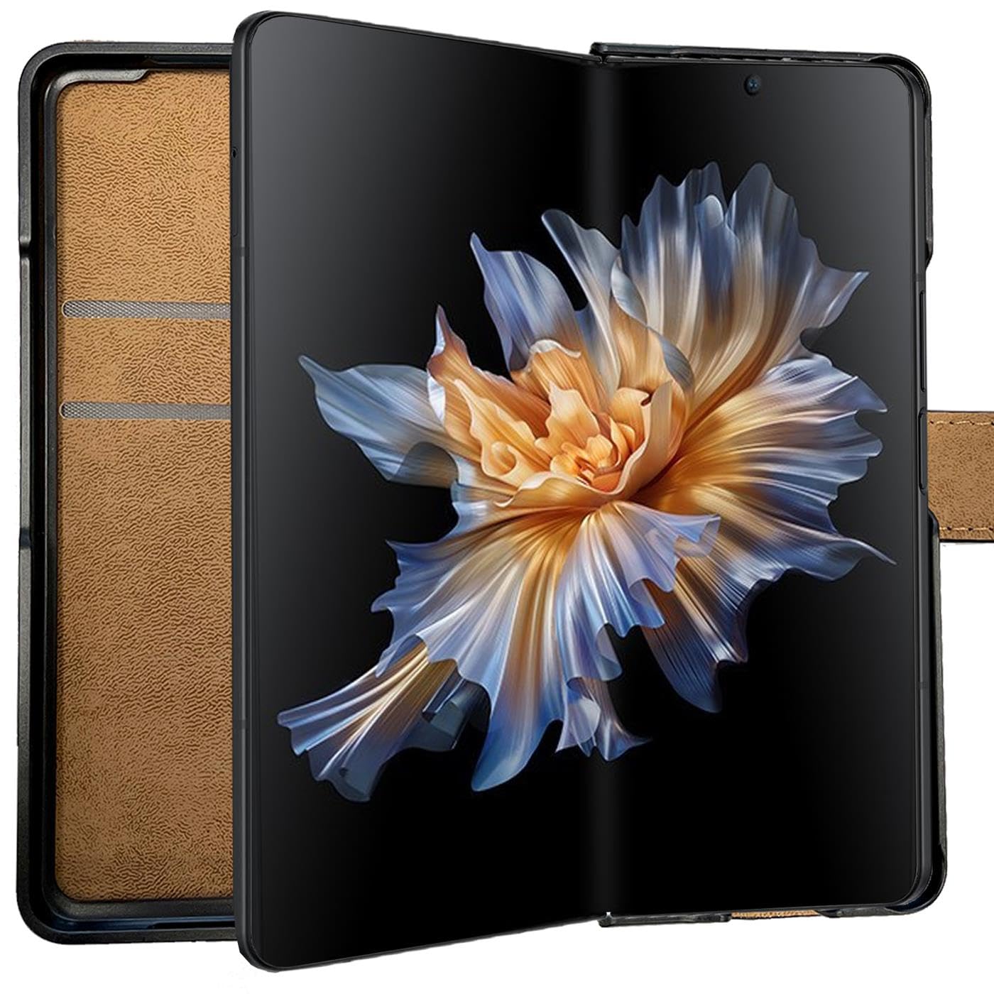 Verco Étui à Rabat Vertical Pour Samsung Galaxy S23 Ultra 5G Noir