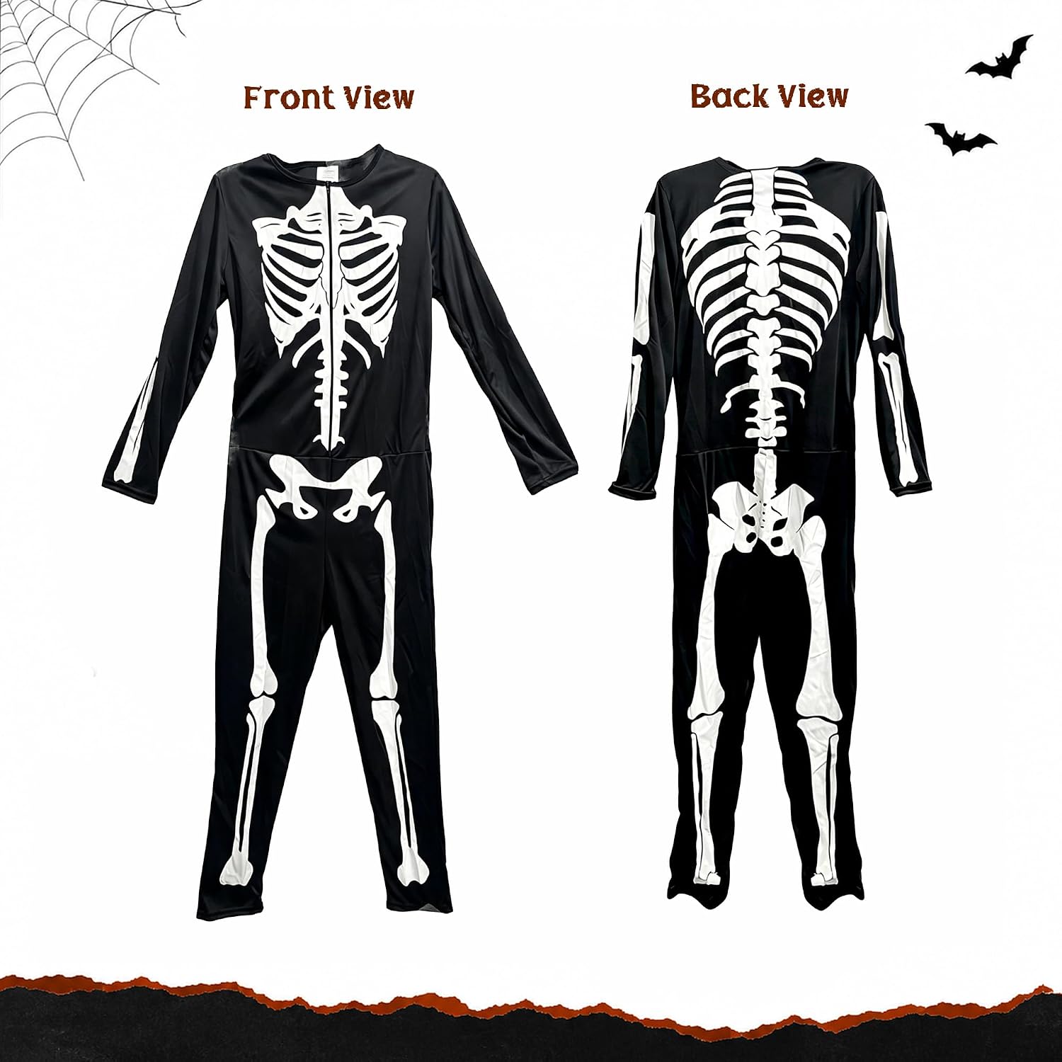 Wildarms Women's Skeleton Costume Jumpsuit Halloween Body Suit Outfit