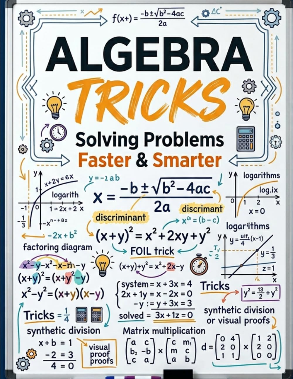 All Algebra Tricks Compiled: A Study Guide with Step-by-Step Solutions for Students and Learners : Solve Problems Faster and Smarter