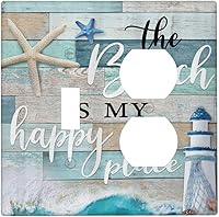 Vista 80 de William Morris Floral Boho Azul Medianoche Azul Bohemio Flor 1 Banda Dúplex Cubierta de Salida Decorativa Receptáculo Único Interruptor Eléctrico