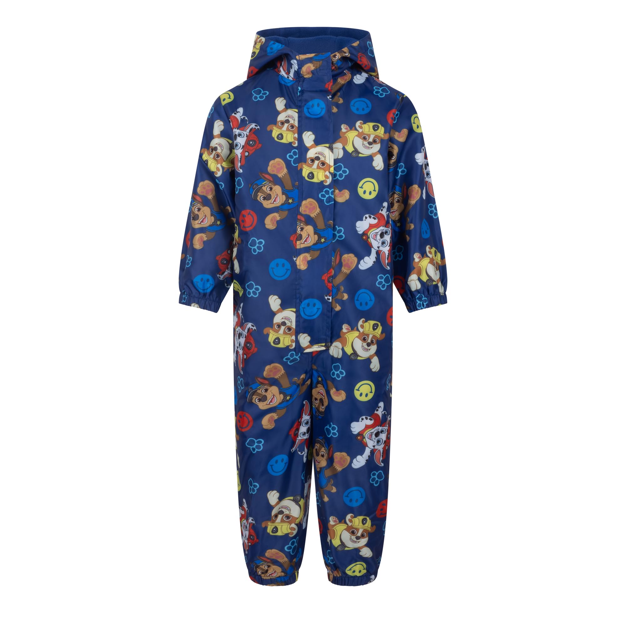 Paw Patrol Hooded Puddle Suit With Fleece Lining, All In One, 18-24 Months: 92Cm, Blue