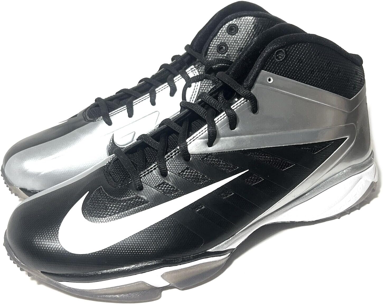 Nike Vapor Pro 3/4 Nubby Football Turf Cleats Black/Silver