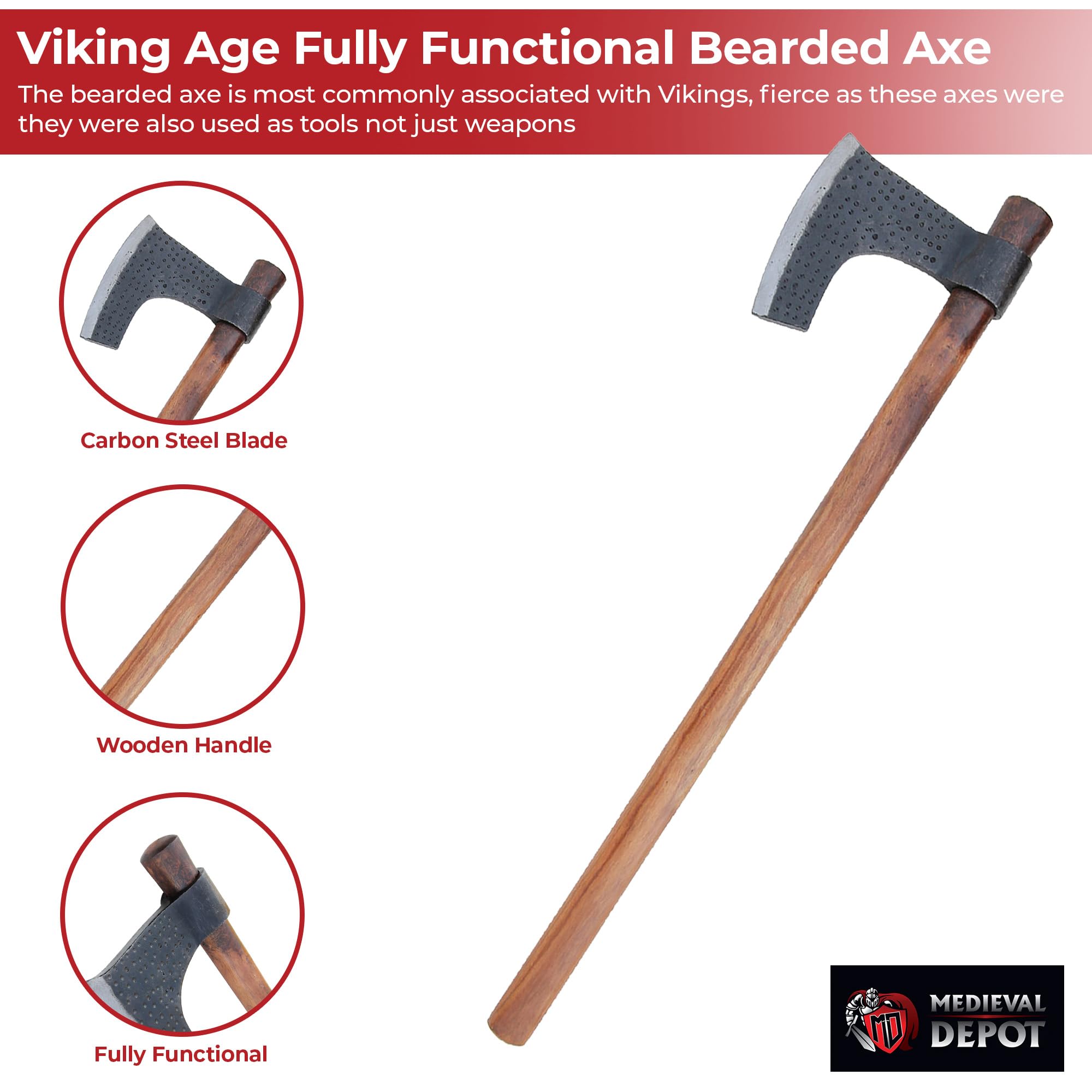 Amazon.co.jp: MedievalDepot Viking Age 完全に機能するひげを生やし