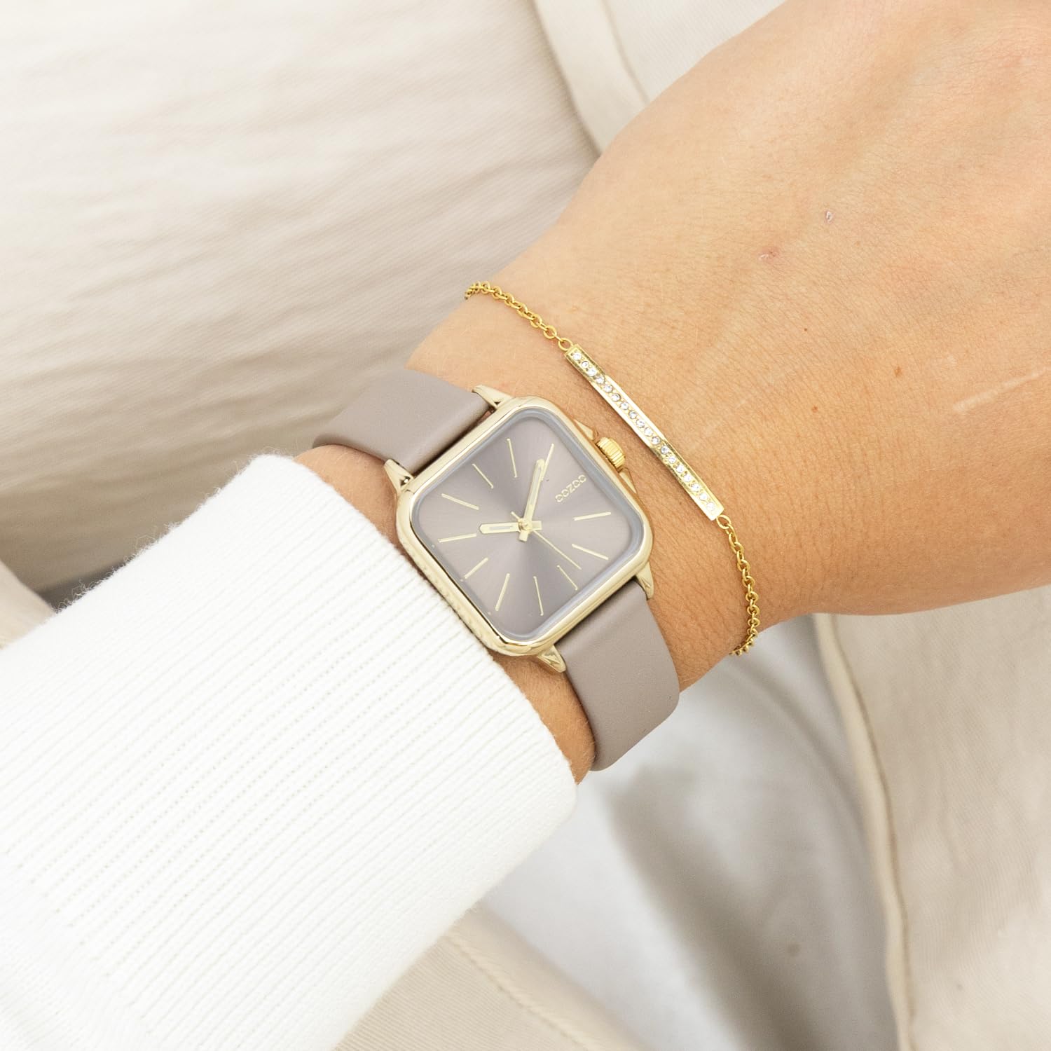 Oozoo Timepieces - Orologio da polso da donna con cinturino in pelle | orologio da donna di alta qualità – elegante orologio analogico da donna quadrato