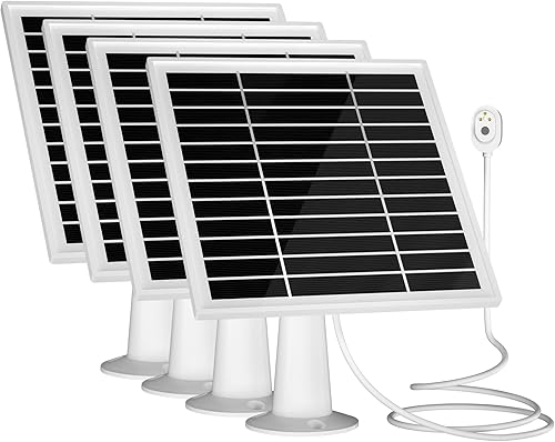 Cargador de panel solar compatible con cámara Arlo Pro 4Arlo Pro 5S 2KArlo Pro 3Arlo UltraArlo Ultra 2, panel solar de 5 W para Arlo Cam, con cable