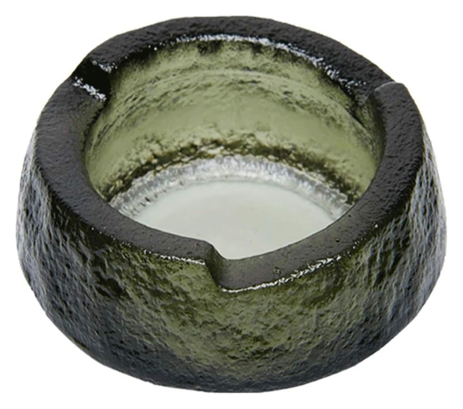 Cendriers Cendrier en Verre Cendrier en Cristal Cool Bureau Salon Cendrier de Bureau 5 Pouces/Vert foncé/Ambre/Gris pour Bureau Café Jardin Patio(Gris-Taille Unique