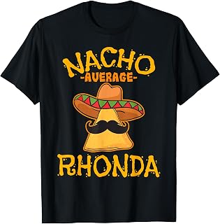 Nacho Average Rhonda Personalized Name Funny Taco T-Shirt