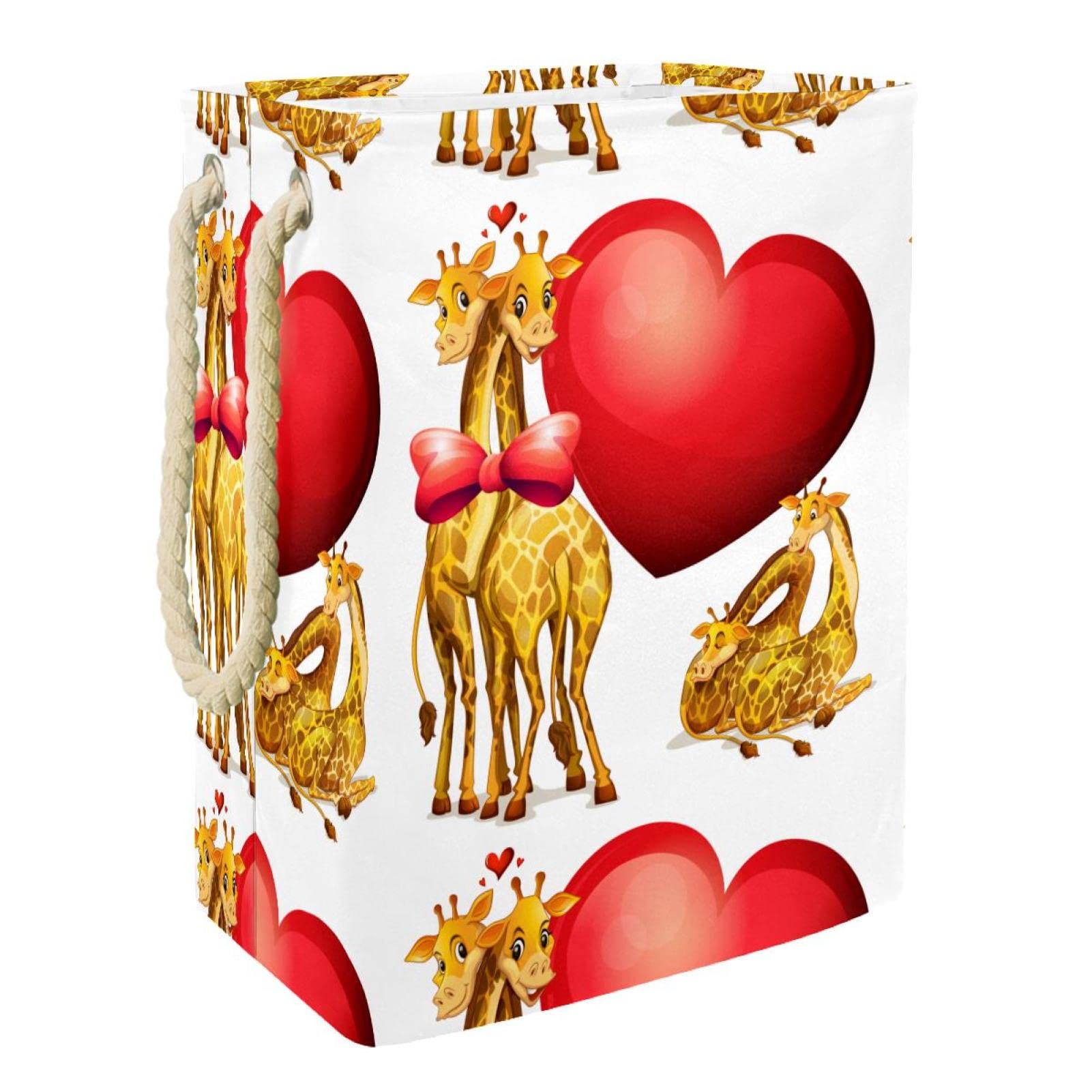 Panier à linge personnalisé girafe grand format pour chambre