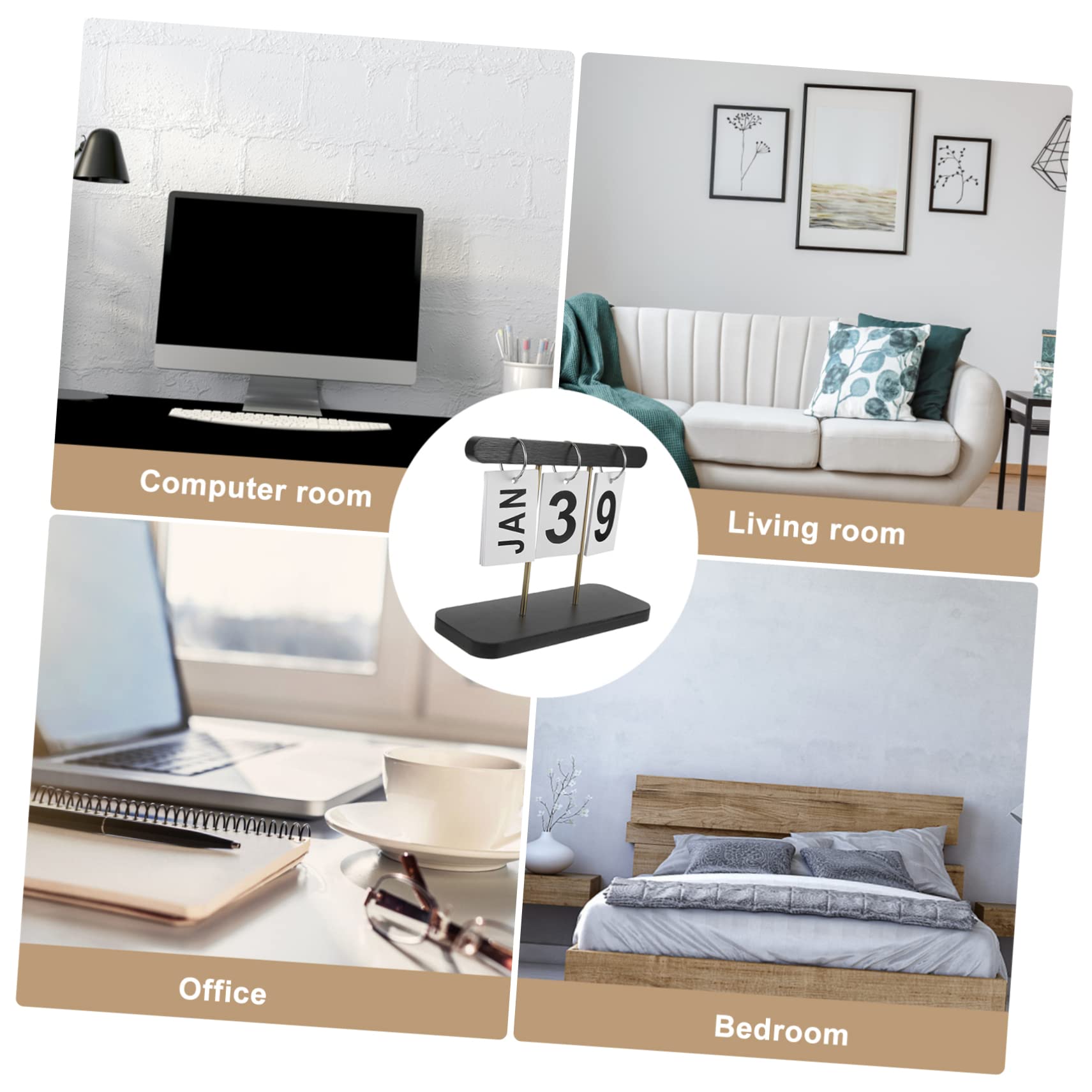 SEWACC 3stücke Tischkalender Rustikaler -kalender Für Schreibtisch Reusable Desktop-kalender Für Zuhause Büro Und Manuell Langlebige Dekoration
