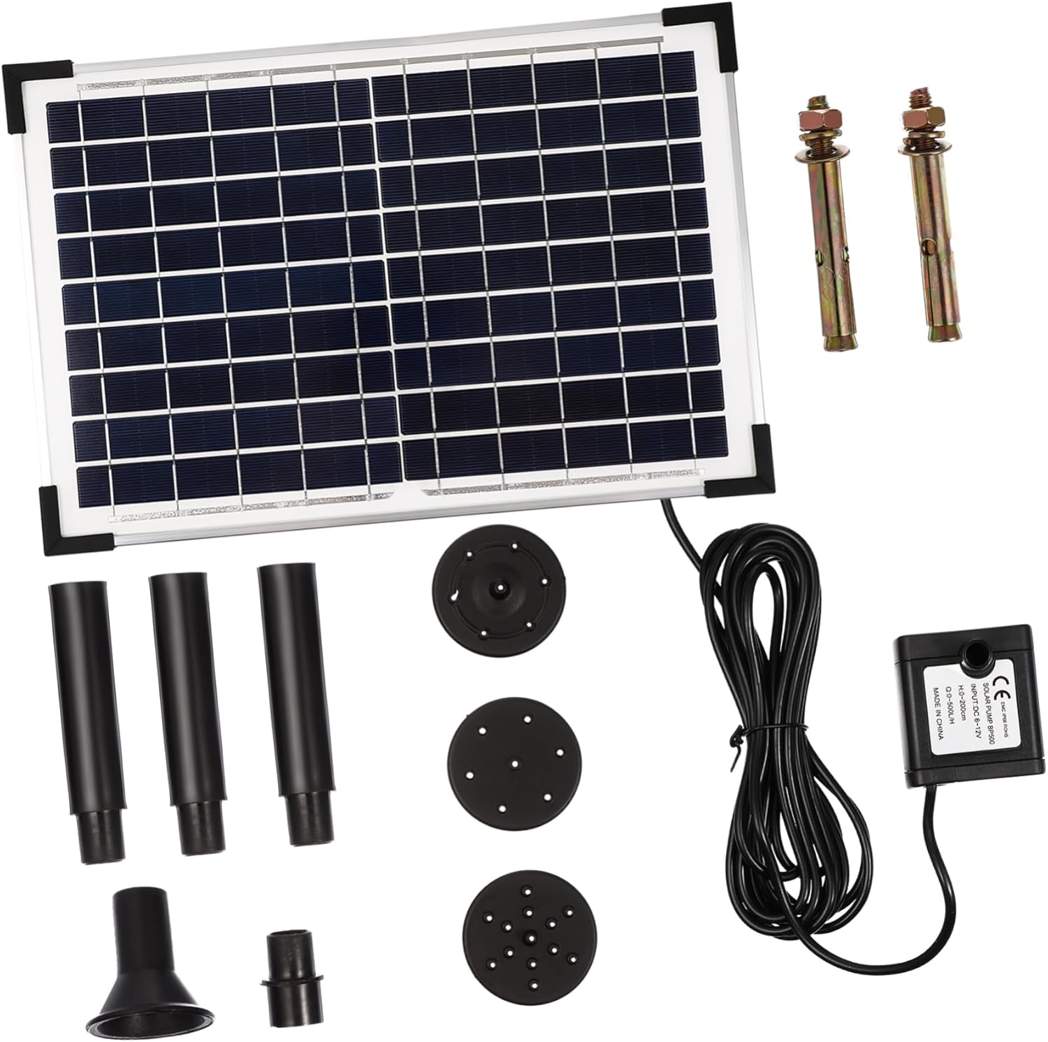 10W Solar Powered Water Fountain Kit Solar Water Pump for DIY Garden Pool and Outdoor Features with Solar Panel for Maximum Efficiency