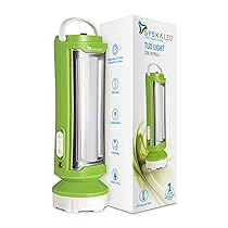SYSKA T0790LA Tuo Portable Rechargeable Led Lamp Cum Torch with Upto 4hrs Backup (Green-White, ABS Plastic)