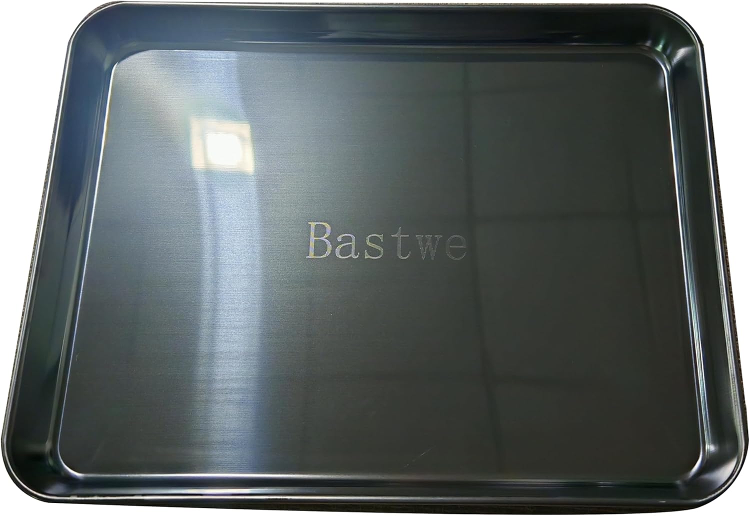 Sheet Pan 5 Pieces, Bastwe Stainless Steel Baking Pan Tray Cookie Sheet, Non Toxic, Rust Free, Mirror Finish, Easy Clean, Dishwasher Safe, Size 17.3 x 12.3 x 1 Inches