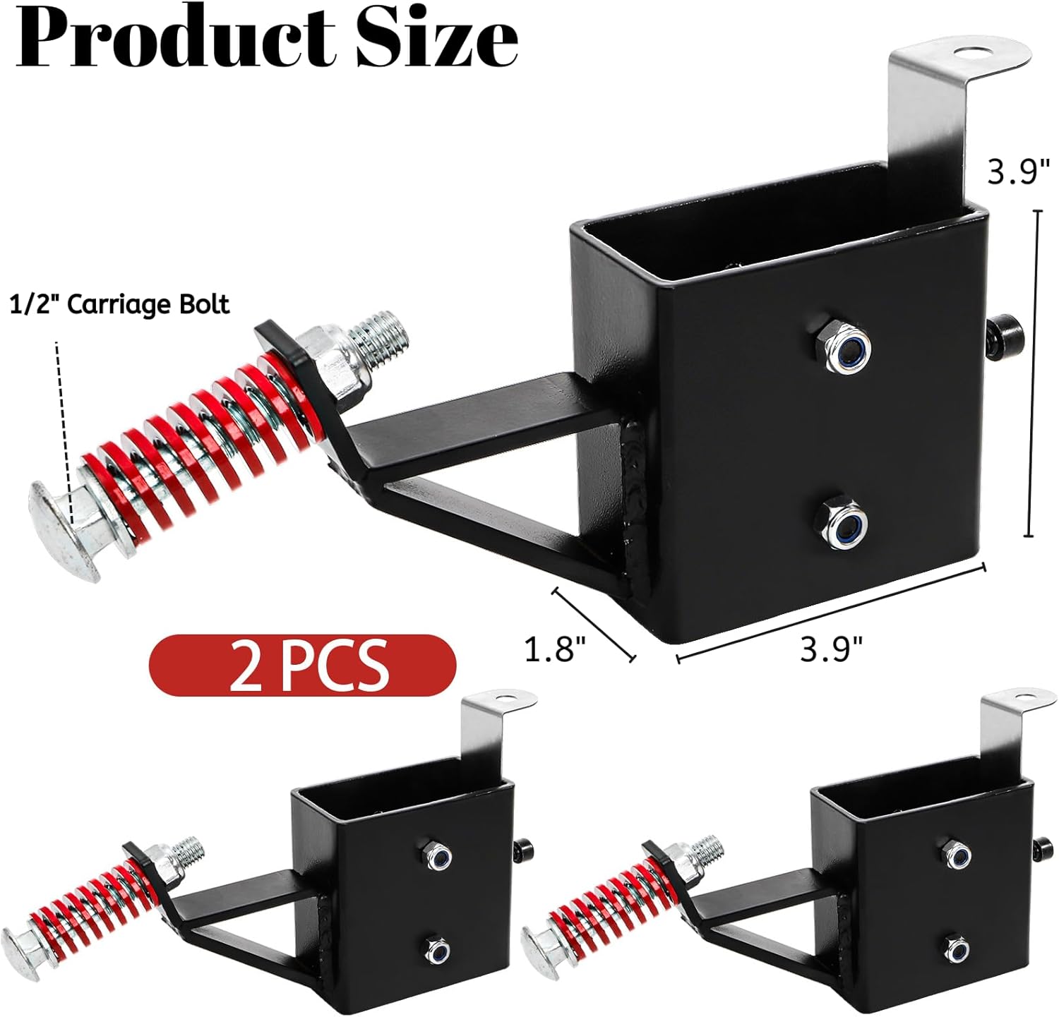 ZENFUN 2 Set 2 Sets Steel Target Hanger, Heavy Duty Stand Base, AR500 Shooting Stand Brackets Target Holders for Shooting, Gong Conversion Adapter for Range, Indoor