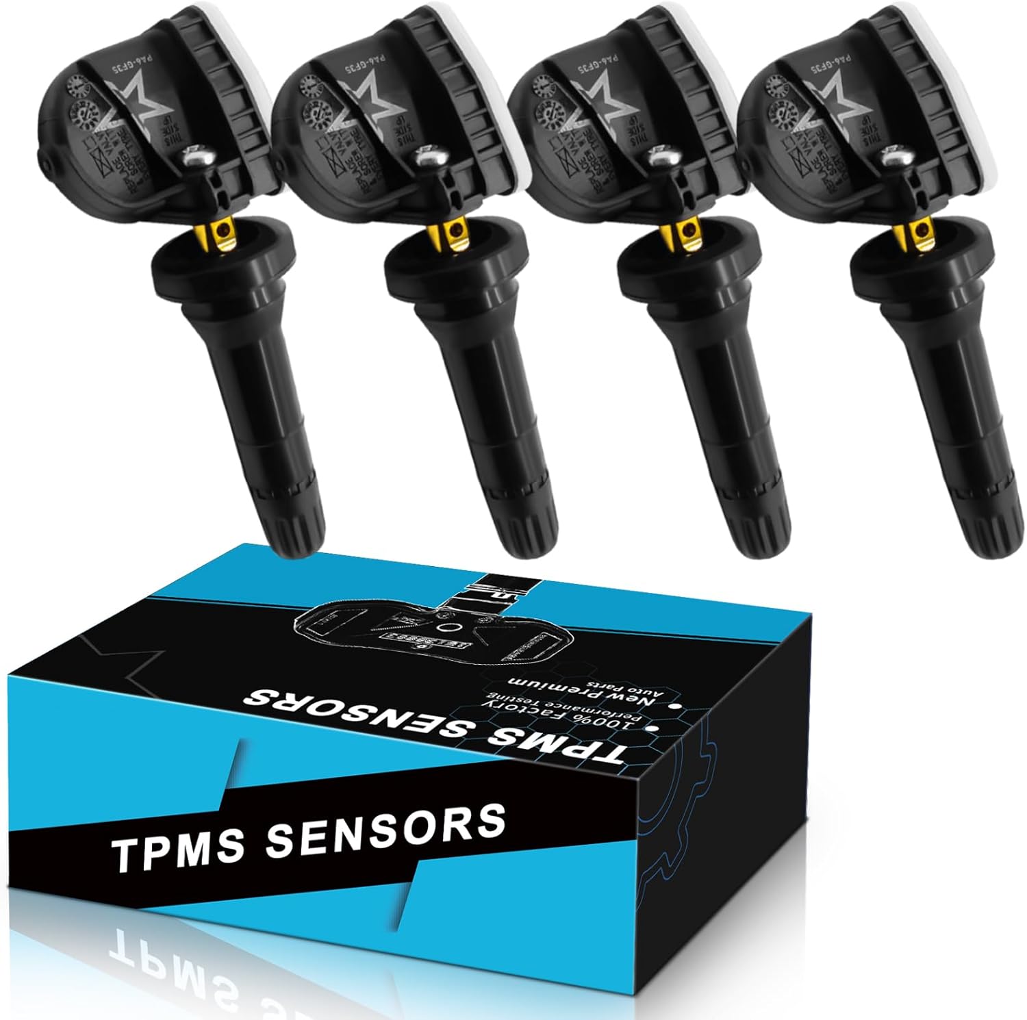13598771 Programed TPMS Sensors for:-Chevy Silverado 1500 2500 3500 Equinox Camaro Express Impala Malibu, for:-GMC Sierra Savana Yukon 2004-2022 Tire Pressure Monitoring System 315 (4pcs)
