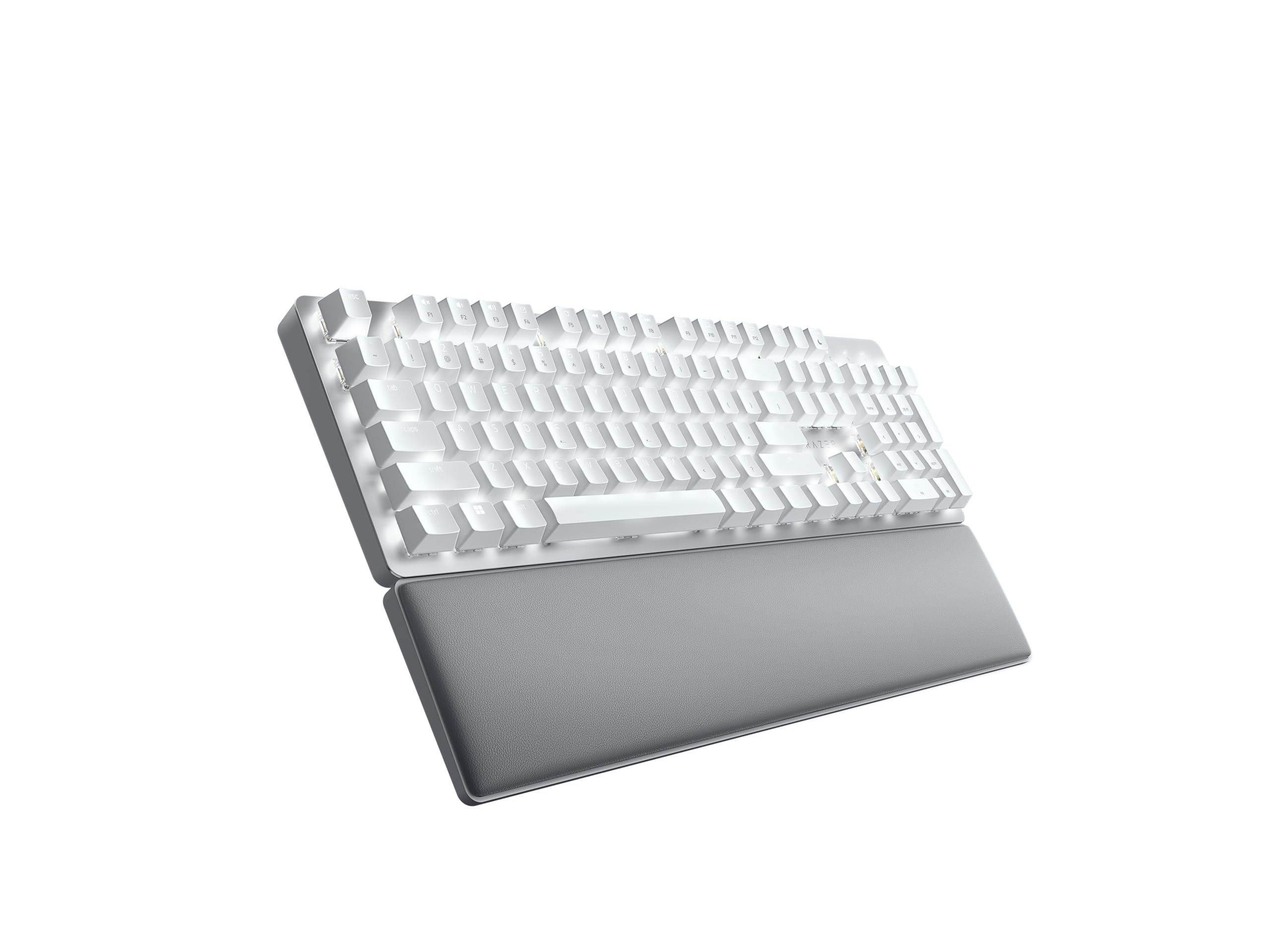 Razer Pro Type Ultra - Teclado Mecánico Inalámbrico para Máxima Productividad (Interruptores Lineales, Almohadilla de Piel Sintética, Multidispositivo, Bluetooth) QWERTY US Teclado | Blanco