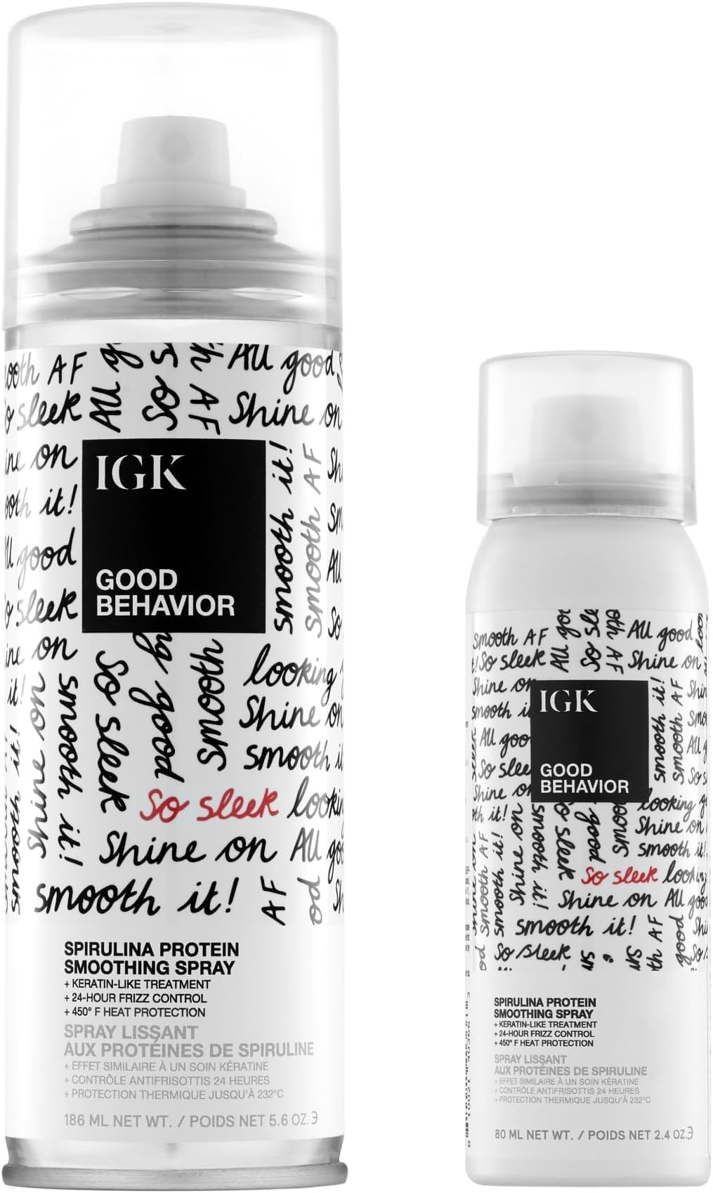 Good Behavior Spirulina Smoothing Spray Travel Bundle, Heat Protectant