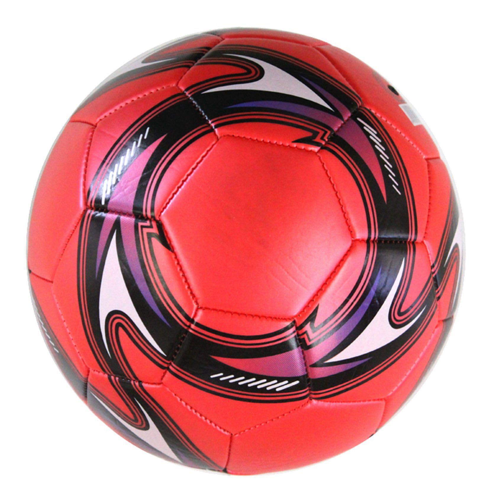 5X Ballon de Football Professionnel Taille 5 EntraîNement de Football Officiel CompéTition de Ballon de Football Football en Plein Air Rouge