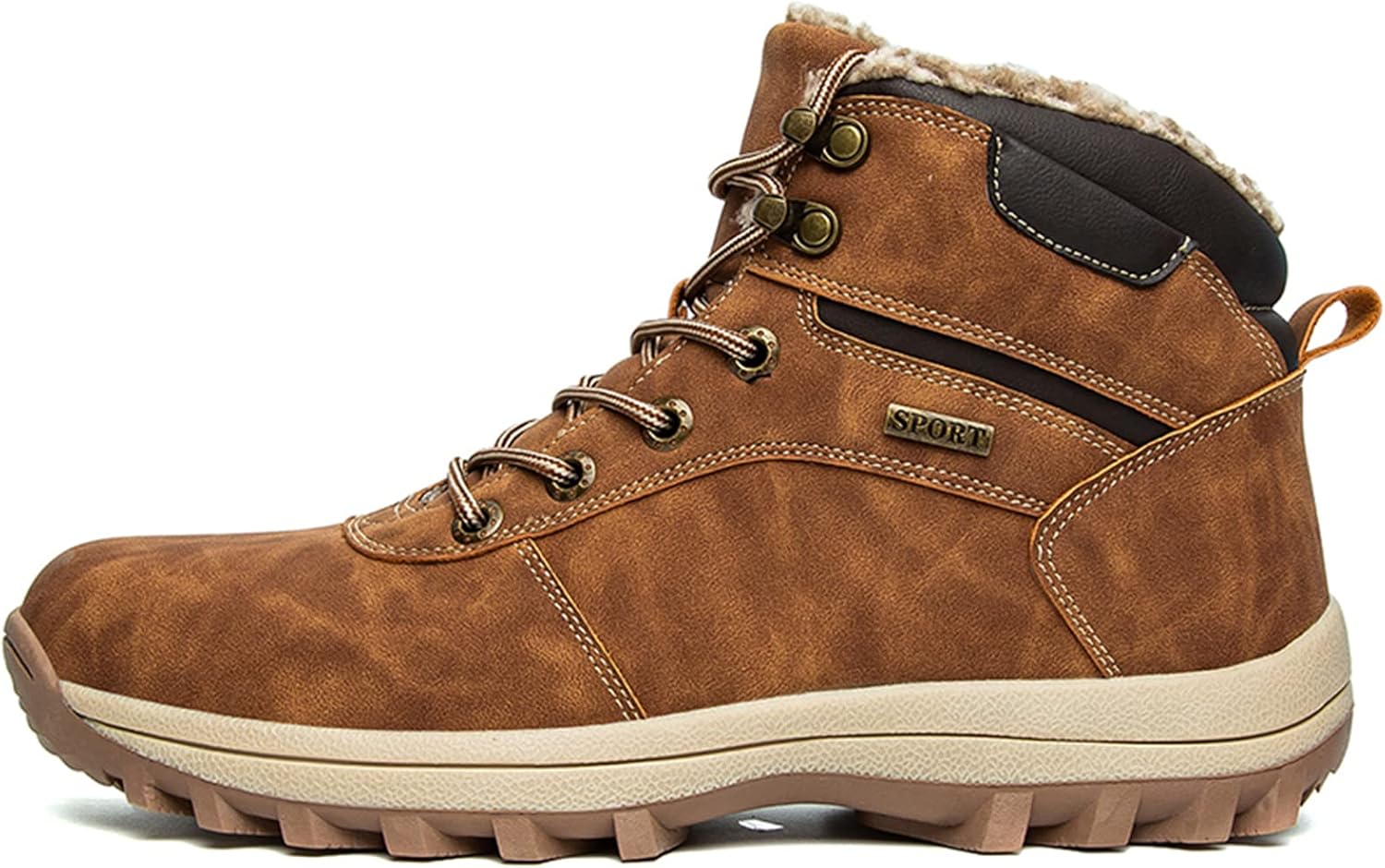 Cmadolrs Men's and Women's Snow Boots Warm and Non slip Outdoor Climbing Boots Light and Non slip Ankle Walking Shoes Hiking