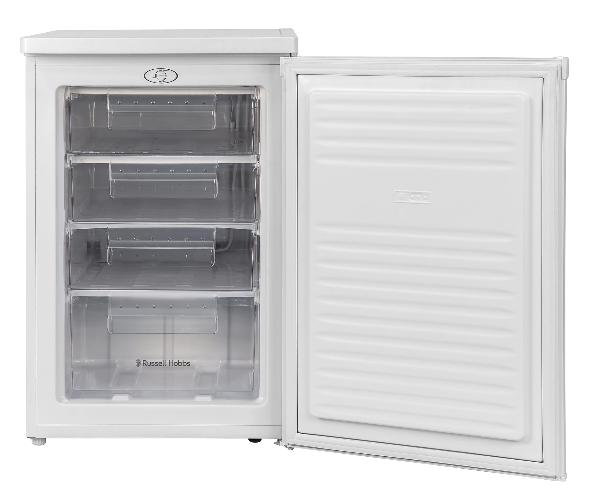 Russell Hobbs Under Counter Freezer 91 Litre Capacity 55cm Wide with Adjustable Thermostat & Feet, 3 Freezer Drawers, Reversible Door, White, 2 Year Guarantee RH85UCFZ552E1W — view 8