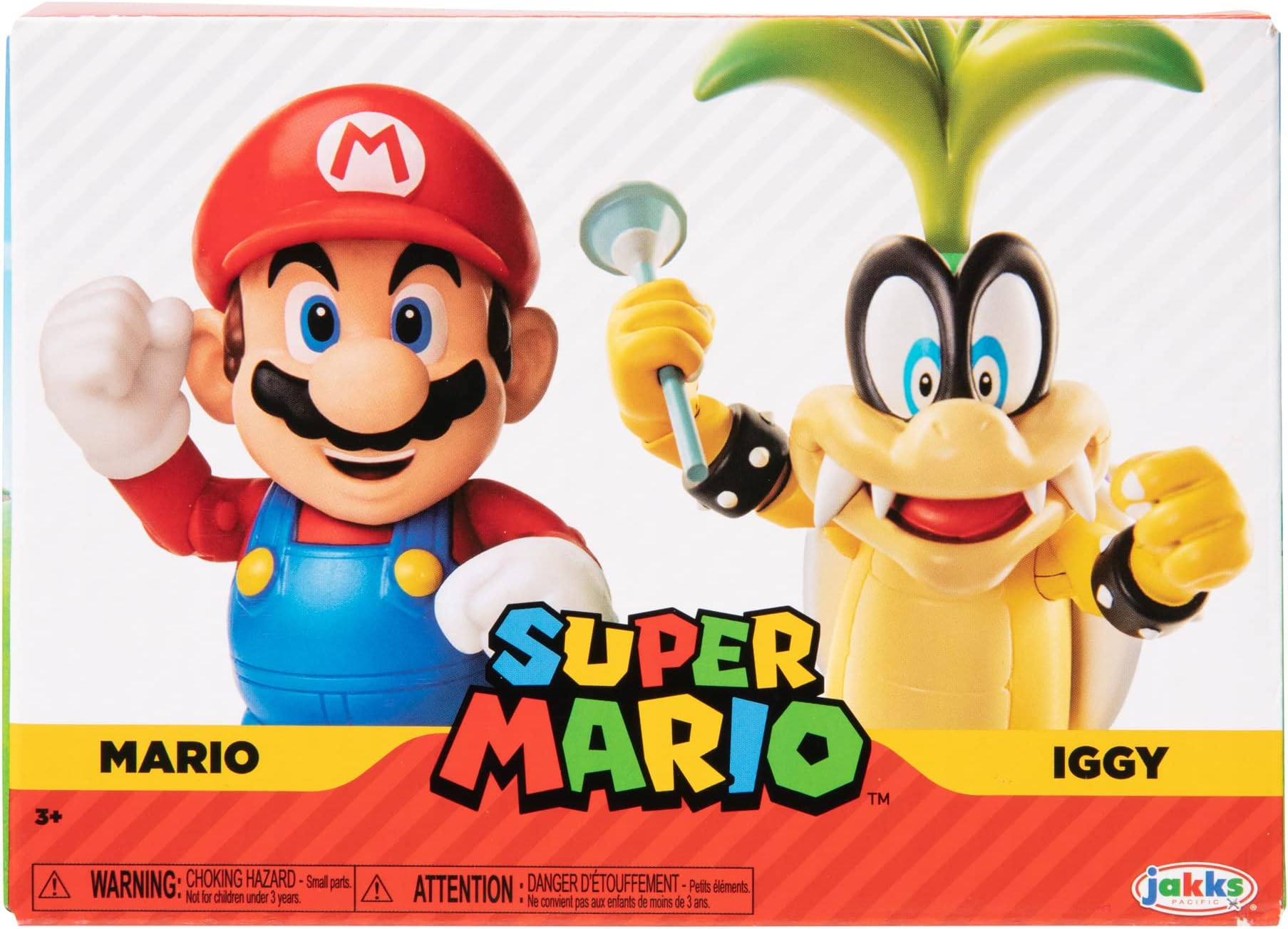 Nintendo 4" Action Figure 2 Pack - Mario Vs. Iggy Koopa