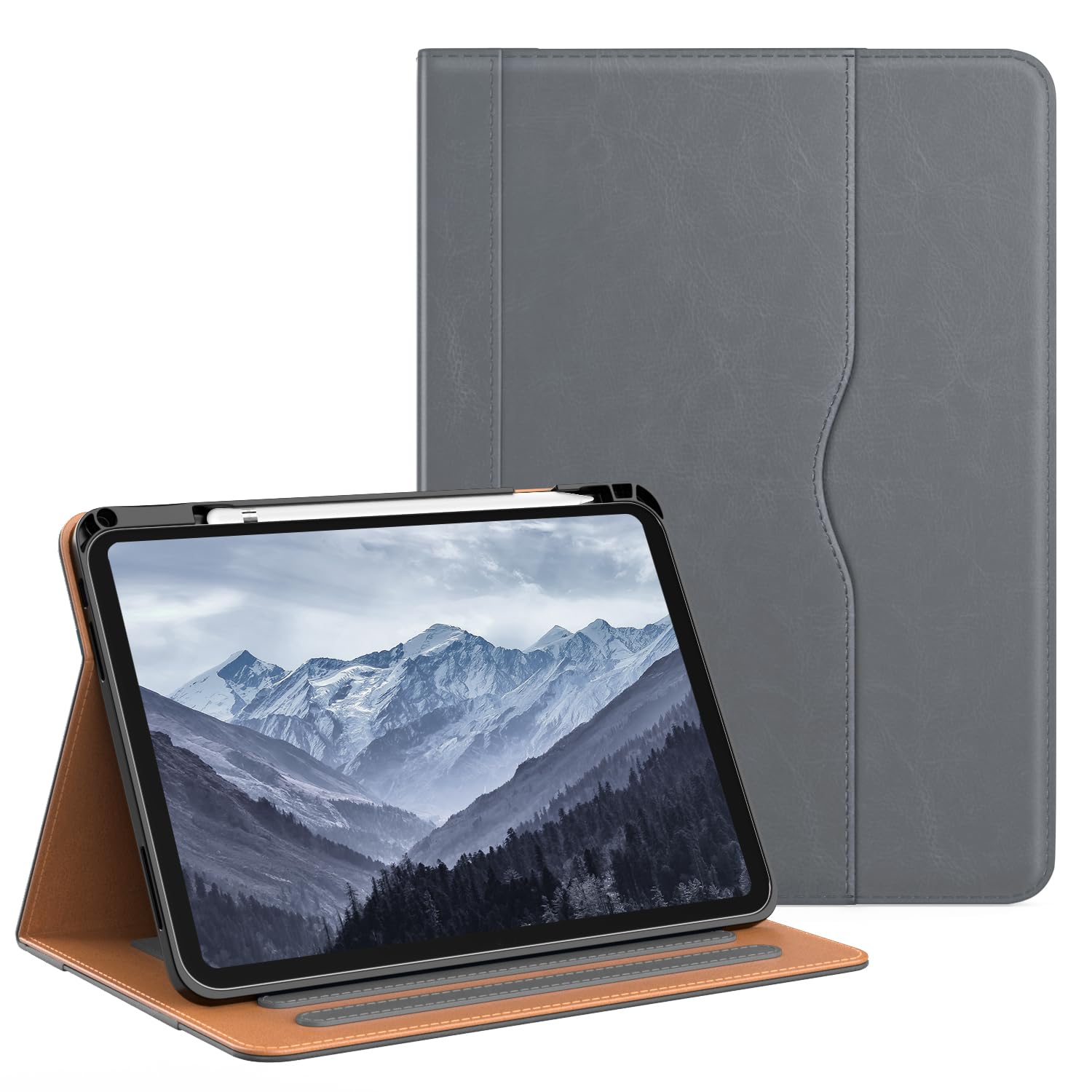 OKP Case for iPad 11-inch (A16) 2025 / 10th Generation 2022, for ipad 11th /10th 10.9 inch with Multi-Angle Viewing PU Leather Stand Cover with Pencil
