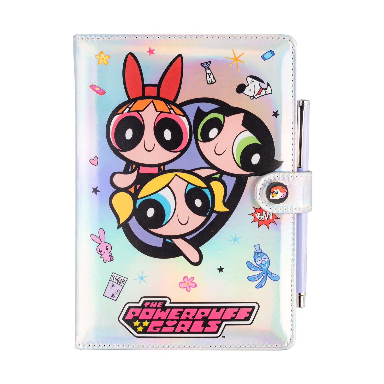 Grupo Erik A5 Notebook & Pen Set - The Powerpuff Girls Merch | Squared Paper Note Book, Squared Notebook A5 Sketchbook | The Powerpuff Girls Gifts under 15 Pounds