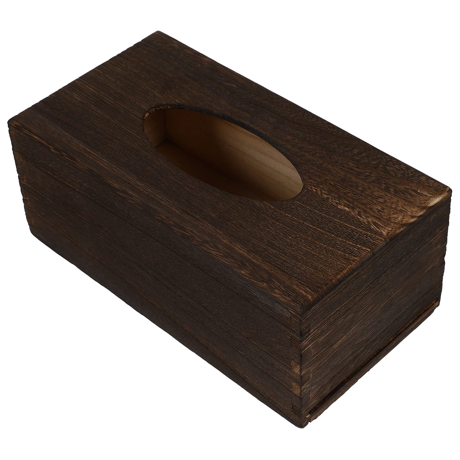 Porta fazzoletti in legno rustico per bagno, camera da letto, scrivania e auto, accessorio decorativo per la casa