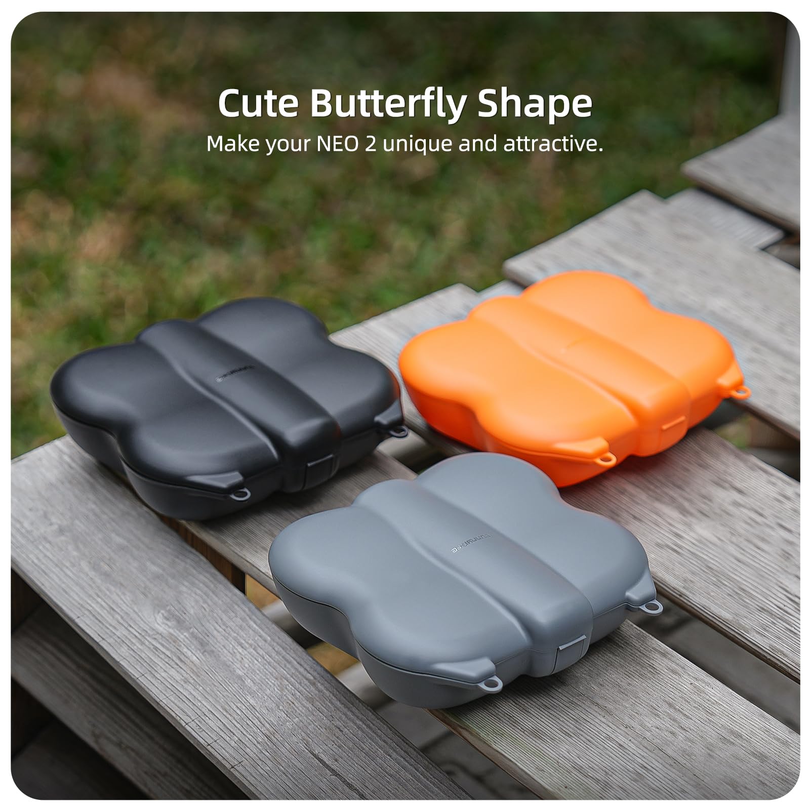 Tasche für DJI NEO 2, Schutzhülle Butterfly Tasche Kompatibel mit 2 Akkus und Digitaler Sendeempfänger Zubehör für DJI NEO 2 (Grau)