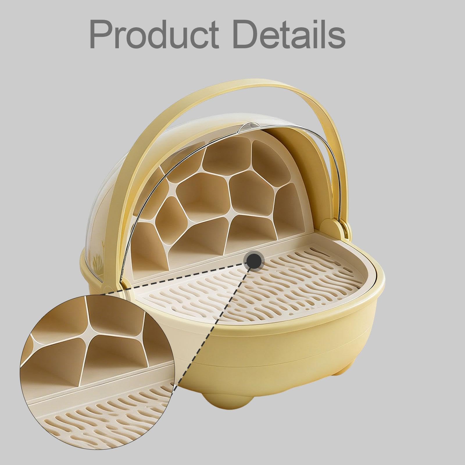 F Fityle Boîte d'élevage pour vers à Soie, Cage d'incubation, abri pour et Geckos, boîte de Croissance pour vers à Soie, conteneur, Jaune