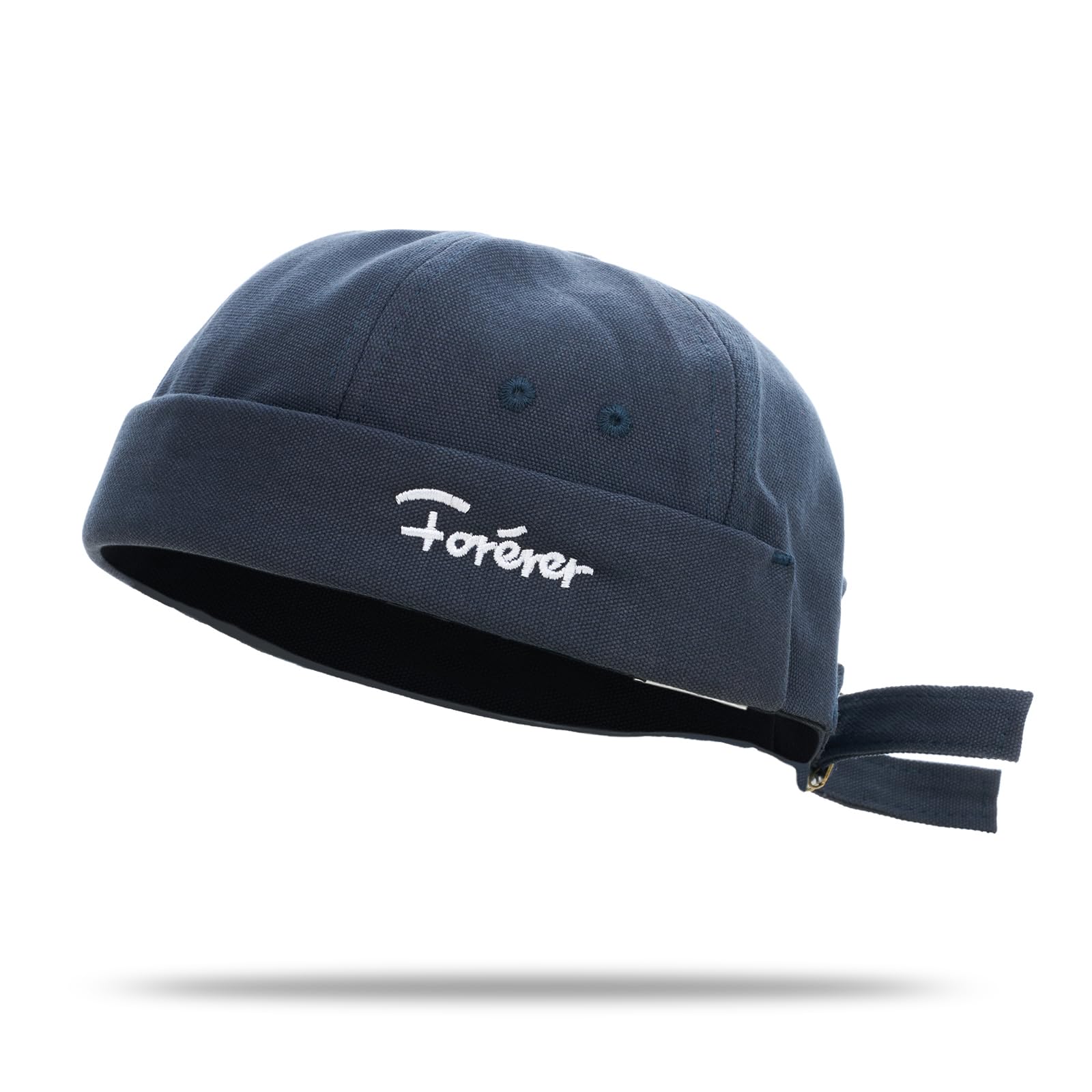 YAMEE Docker Cap męska czapka marynarska w stylu vintage, haftowana, damska, modna czapka beanie, uniseks, regulowana, czapka marynarska męska na co dzień, czapka motocyklowa (obwód czapki: 56-58 cm)