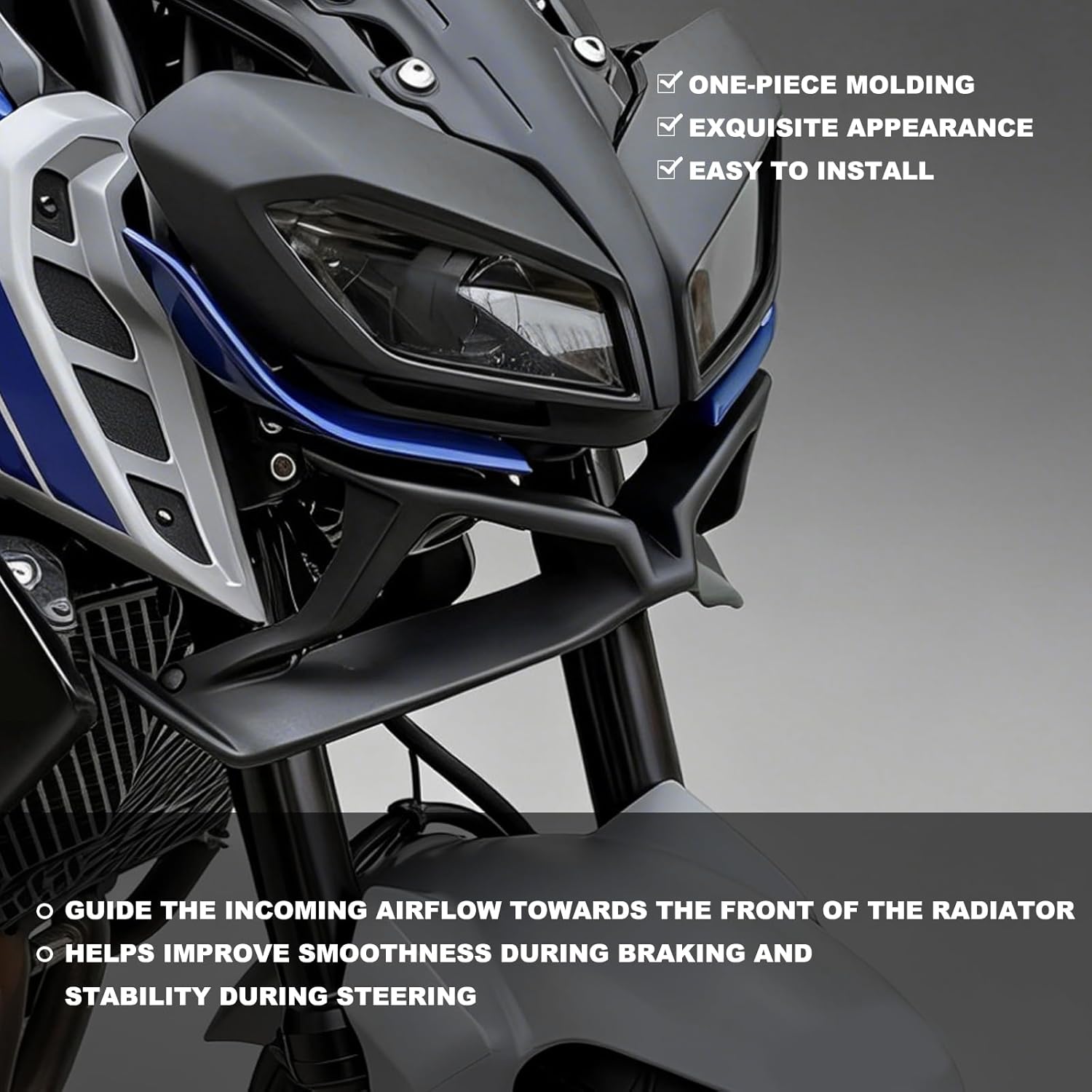 For MT09 MT-09 2017 2018 2019 2020 Fairing Wings Motorcycle Accessories Front Spoiler Winglet Fixed Wing Kit