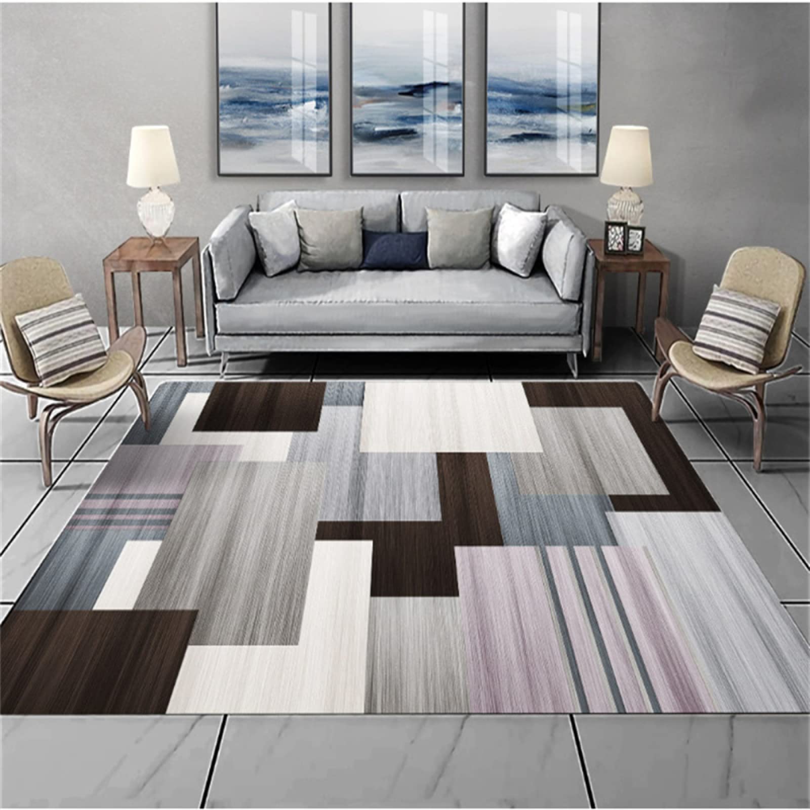 Tapis parc bébé et salon moderne pour une décoration colorée et dynamique