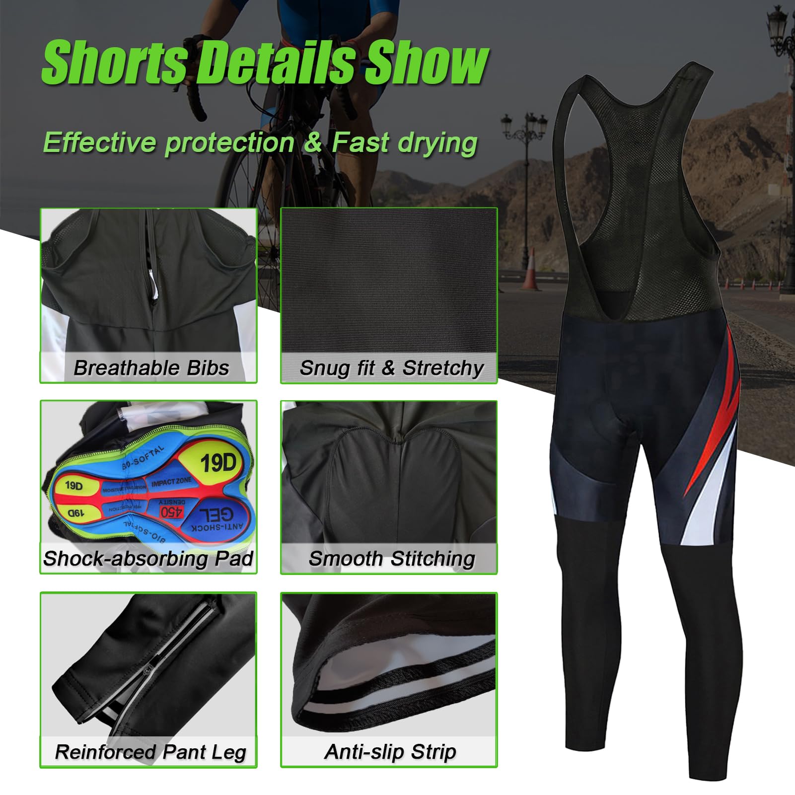 Maillot Ciclismo Mujer Conjunto Bici MTB Manga Larga Ropa Ciclista,Traje Bicicleta Chaquetas y Pantalones Tirantes con 19D Gel Acolchado,Completa BTT Jerseys Primavera Otoño Secado Rápido Transpirable