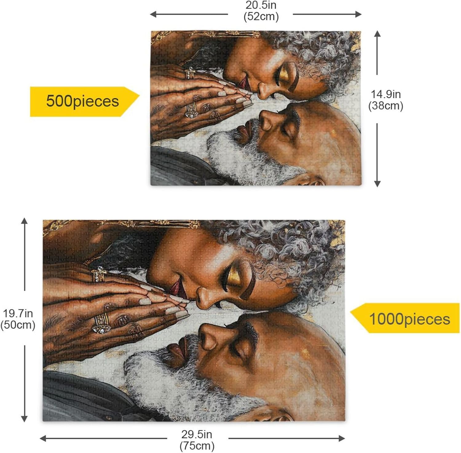 Puzzles for Adults 500 Piece African American Black Women Men Couple Jigsaw Puzzles Adults Gift 202b7505