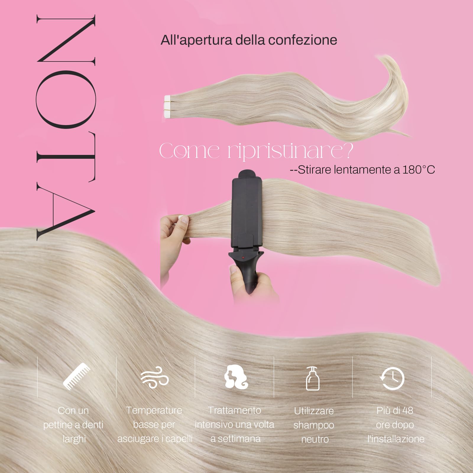 Moresoo Extension Adesive 60 cm #P18/613 + Biadesivo Bundle