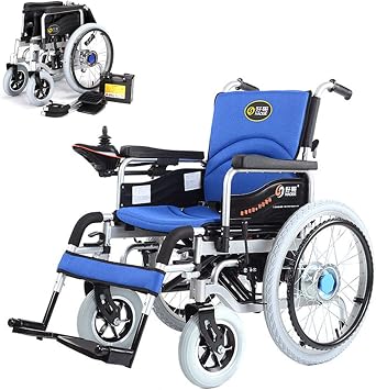 All Terrain Premium Electric Wheelchair for Adults | Portable Foldable with 500W Dual Motor | 100Kg Capacity | 28.8 Big Rear Wheel | 360  Joystick - Manual Electric Switch