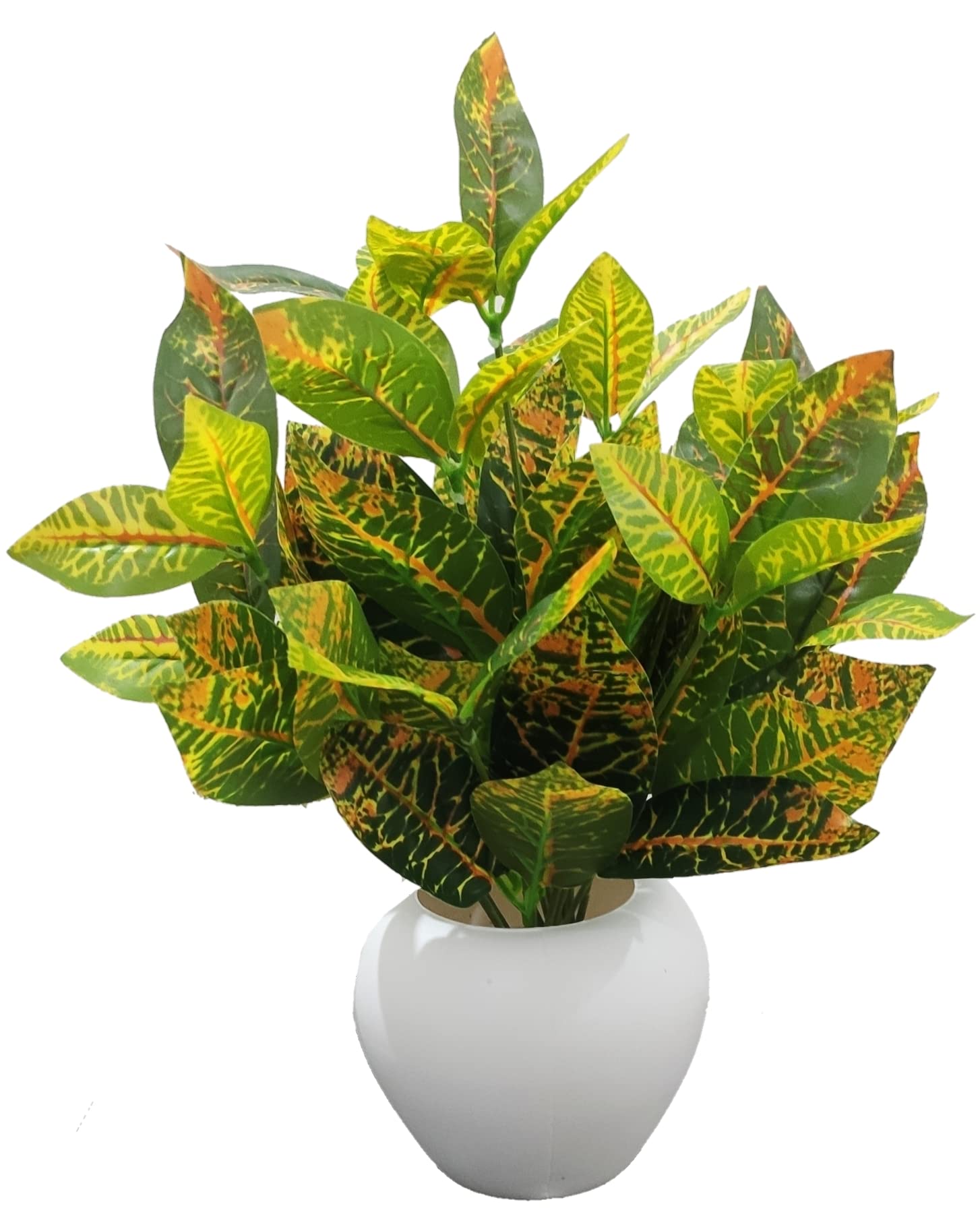 BAARIG Big Croton Plants, Best for Home Office or Gift with Pot Bonsai Artificial Plant with Pot (32 cm, Green, Yellow) (B0BDVTLM9K) Amazon Price History, Amazon Price Tracker