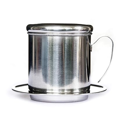 Sidapur Vietnamese Coffee Filter (Phin Ca Phe) - Stainless Steel, Capacity: 6 Oz / 170 ml.