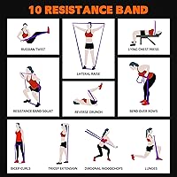 Vista 7 de Resistance Bands for Working Out, Workout Bands, Training Bands Set, Pull Up Exercise Bands for Home Workouts, Full Body Training, Physical Therapy.