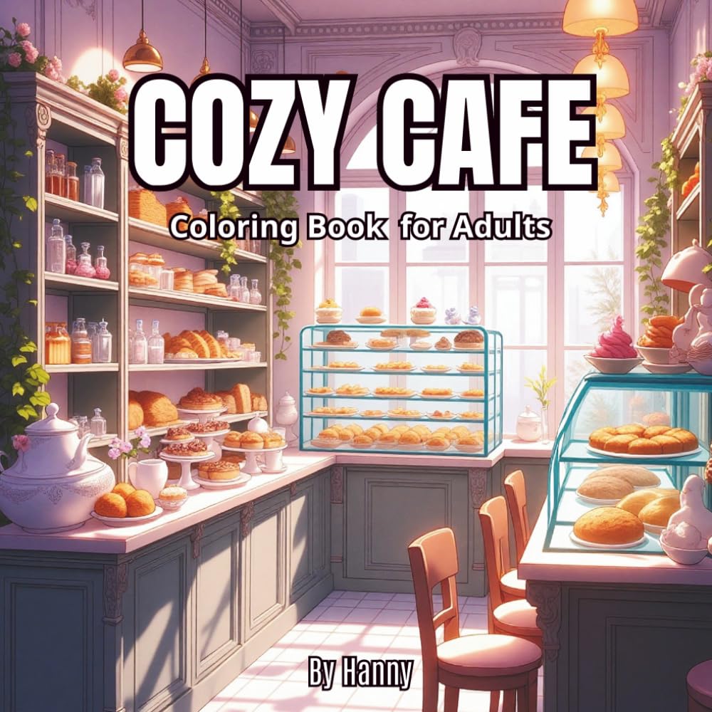 Cozy Café Coloring Book for Adults: Aesthetic Coffee Shop Coloring Pages with Hygge Café Scenes, Cozy Drinks, and Relaxing Coffee Escapes