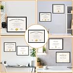 5 PACK Certificate Frames 8.5 x 11,Black Diploma Frame Document Frame with Clear Plexiglass,Picture Frames for Tabletop and Wall Display