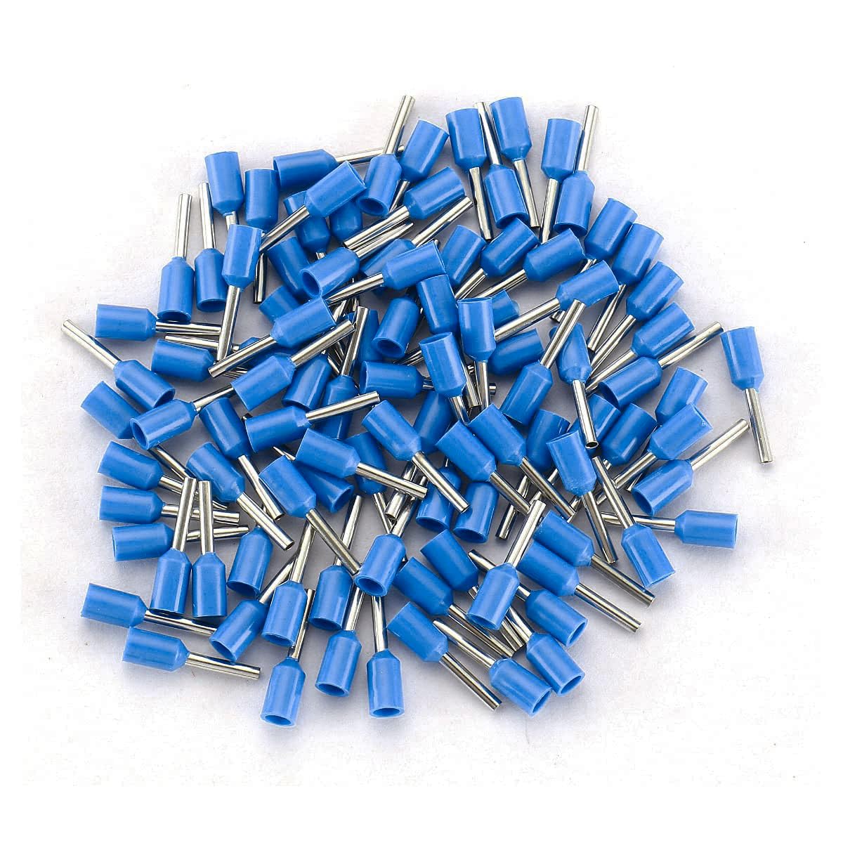 Baomain E2512 L=19.2mm D=2.6mm Blue Wire Disconnects Ferrules (14 AWG) 1000PCS
