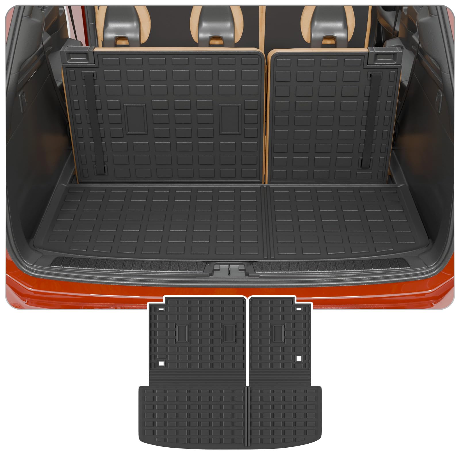 Thinzyou Cargo Mat Compatible with 2022-2025 2026 Nissan Pathfinder Trunk Mat Cargo Liner TPE All Weather Trunk Liner 2024 Pathfinder Accessories (