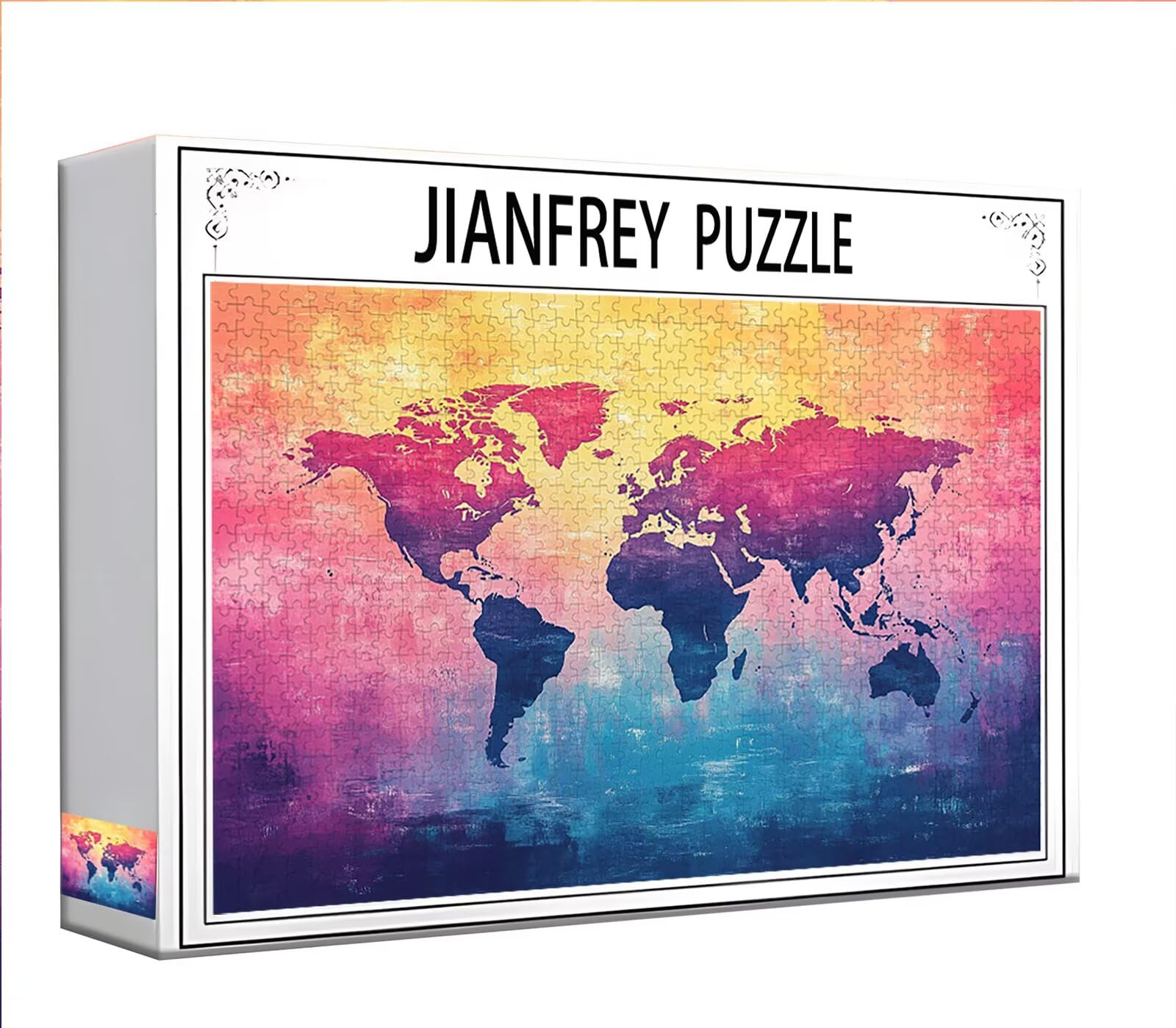 Puzzle 2000 Piezas Adultos Puzzle Color Mapa del Mundo Rompecabezas Adultos XXL 100 x 70cm, Impossible Rompecabezas, Madera Jigsaw Arte Juego Educa Familiar Aliviar El Estrés, Regalos de Pascua I-7