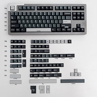 172 Keys Double Shot Apollo Keycaps Cherry Profile with 7u Spacebar Fit for 61/64/87/104/108 ISO ANSI Layout Mechanical Keyboard